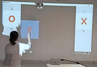 Système de jeu interactif numérique de football mural Tic-tac-toe instantané 0,3 ms, amusant, infrarouge, projection interactive, jeu XOX