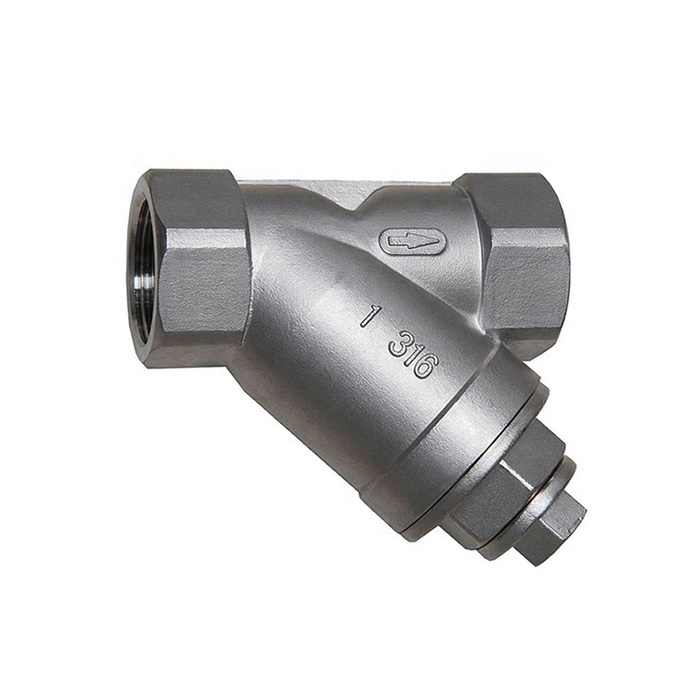Stainless Steel CF8M Female Thread Ends Y-Type Strainer 800 PSI BSP