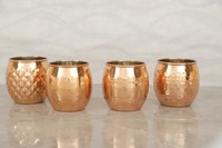 Mug en cuivre fait main par un fournisseur indien, doublure durable, léger, isolation thermique 24 heures, écologique, pour la maison et l'extérieur