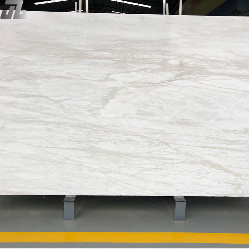 Elegant White Polished White Marble Slab