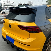 HS Heckflügel Glänzend Schwarz ABS Heckspoiler Stil 2 Heckspoiler für VW Volkswagen Golf 8 Golf MK8 R-Line 2020+