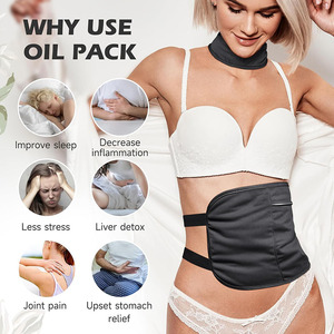 Castor Oil Pack Waist Wrap for Liver Detox Reusable Castor Oil <b>Compress</b> Highly Absorbent Anti Oil Leak Castor Oil Neck Wrap - Product Image 2