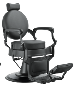 Fauteuil de Barbier Hydraulique de Luxe Rétro pour Salon de Coiffure, Inclinable, pour Coupe de Cheveux, Toilettage et Massage, en Cuir, pour Salon de Coiffure - Product Image 3