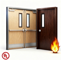 Porte coupe-feu homologuée UL, porte résistante au feu, porte en acier, porte coupe-feu pour école, porte intérieure à une seule feuille, porte ignifuge