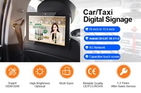 Écran Publicitaire Tactile Personnalisé de 10,1 Pouces pour Taxi avec Contrôle CMS 4G, Tablette Android pour Appuie-têtes de Voiture, Affichage Numérique pour Taxi