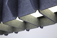 Lustre acoustique thermoformé en feutre PET recyclé, LED 3500K blanc chaud, angle de faisceau 60°, télécommande, éclairage DIY pour maison et bureau, IRC 90