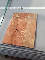 Carreaux muraux modernes en terre cuite faits à la main, en argile rouge recyclée, mince placage de briques pour revêtement de façade de salle, café, restaurant, bar