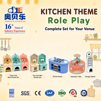 Nouvelle Conception Maison de Jeu de Rôle Ludique pour Enfants 3+ Ans, Thème Cuisine Île avec Plan de Travail, Jeu d'Imitation Urbain, Design Maison de Cuisine pour Enfants
