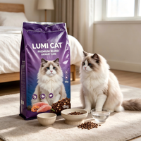 Sac à nourriture pour chat en PP tissé recyclable, impression de logo personnalisée, sac à nourriture pour chat en PP tissé vierge avec découpe thermique supérieure