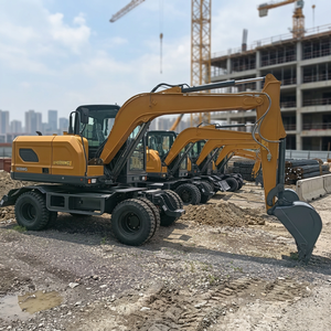 Excavatrice hydraulique sur roues XE85WG de 8,5 tonnes avec godet de 0,35 m³, haute vitesse, 48 kW, pour travaux municipaux - Product Image 1