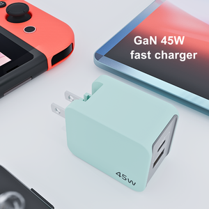 <span class=keywords><strong>Chargeur</strong></span> mural super rapide double port PD 45W Type C + USB pour téléphone portable et montre connectée, charge rapide PD - Product Image 1