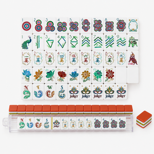 Ensemble de <span class=keywords><strong>Mahjong</strong></span> de Luxe Personnalisé en Acrylique avec Tuiles Orange pour Cadeaux de Casino, Achat en Gros, ODM, OEM - Product Image 5