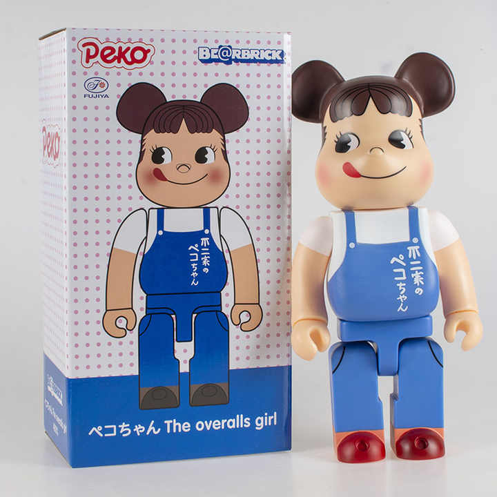 不二家 - BE@RBRICKペコちゃんThe overalls girl100%＆400% MEDICOM TOY OFFICIAL BLOG（メディコム・トイ オフィシャル