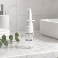 Flacon pulvérisateur nasal vide en PET blanc transparent de 5 ml, 10 ml, 15 ml, 20 ml, 30 ml, 50 ml, 60 ml