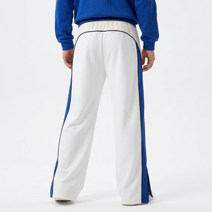Custom Logo Oversized Sweatpants Heavyweight Wide Leg <b>Trousers</b> <b>Elastic</b> <b>Waist</b> Zipper Side Stripe Streetwear Pants - Product Image 3