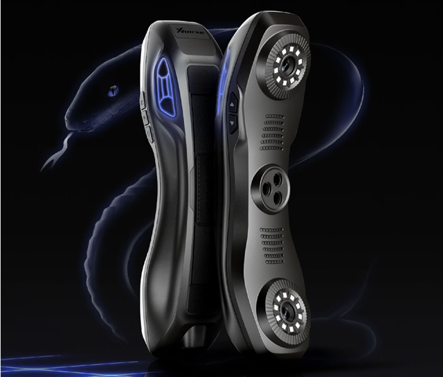 Handheld 3D Scanner CR-Scan RaptorHybrid Blue Laser & NIR 7 Blue Parallel Laser Lines USB Reverse Engineering