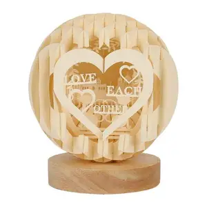 Valentines Day Gift For Girlfriend DIY 3D Pop-up Light Box Globe Bedside Lamp LED Desk Light For Home Decor Kids Gift Item