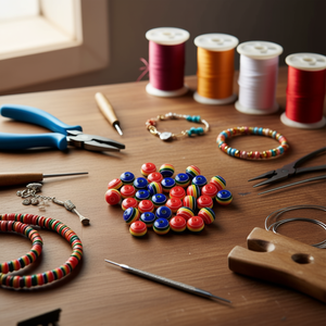 Perline a strisce ILAN Abalorio da 10 mm per la creazione di gioielli - Product Image 3