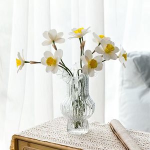 Vaso Decorativo per Soggiorno, Fiori in Acqua, Design Raffinato, Lusso Leggero, Vaso in Vetro Rosa Creativo e Semplice - Product Image 3