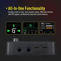 SONICAKE Pocket Master Mini Ampli Guitare Basse 100 Effets Multiples Pédale de Contrôle par Bouton Écran Couleur LCD 1,77" Batterie Intégrée APP