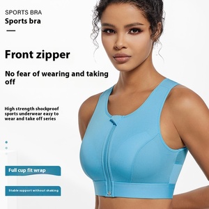 Soutien-gorge <span class=keywords><strong>de</strong></span> <span class=keywords><strong>sport</strong></span> léger sans couture pour femmes pour courir Yoga haute résistance antichoc <span class=keywords><strong>Push</strong></span>-<span class=keywords><strong>Up</strong></span> fermeture éclair coussin <span class=keywords><strong>de</strong></span> sous-vêtement <span class=keywords><strong>de</strong></span> <span class=keywords><strong>sport</strong></span> - Product Image 2