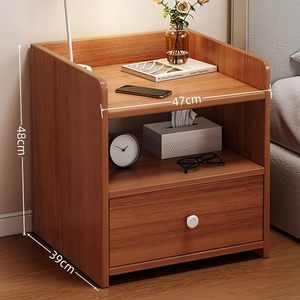 Table de chevet moderne en bois massif avec <span class=keywords><strong>plateau</strong></span> et tiroir <span class=keywords><strong>pour</strong></span> chambre à coucher 47x39x48cm - Product Image 2