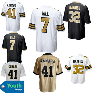 Venta al por mayor de camisetas juveniles de alta calidad 41 #   Kamara 7 #   Colina 12 #    Olave - Camisetas de Fútbol Americano Bordadas, Camisetas Personalizadas - Product Image 1