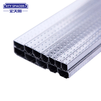 Accessoires pour portes et fenêtres, accessoires pour vitrage isolant non pliables, barre d'espacement en aluminium avec bande de butyl