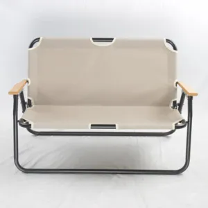 BSCI 공장 여행 접이식 휴대용 낚시 의자 알루미늄 더블 우드 캠핑 의자