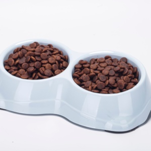 Vente en gros de gamelles doubles pour animaux de compagnie 2 en 1, antidérapantes, en plastique, pour nourriture et eau pour chat et chien - Product Image 1