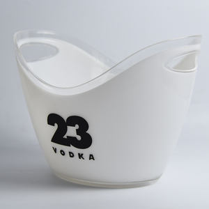 ビールのための楕円形の透明なプラスチック制の氷のバケツ卸売 - Product Image 3