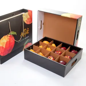 Wholesale Custom Logo Mango Apple Gift Packaging Foldable Eco-Friendly Corrugated Fruit Box For Fruit