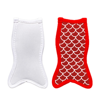 Sacs porte-glace en néoprène blanc à sublimation personnalisée avec pochettes double face imprimées