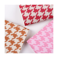 Tissu en cuir souple bicolore mille oiseaux impression treillis produit en cuir pour la décoration de boîte à mouchoirs