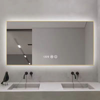Miroir de salle de bain intelligent CF Luxury Look avec éclairage LED, détection par induction Bluetooth, anti-buée, miroir de salle de bain LED