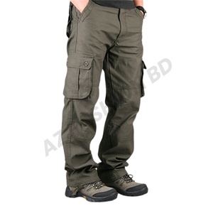 กางเกงคาร์โก้ผู้ชายคุณภาพดีที่สุด สไตล์สตรีทแวร์ กางเกงจ็อกเกอร์ผู้ชายหลายกระเป๋า กางเกงผู้ชายแฟชั่นใหม่จากบังกลาเทศ - Product Image 1