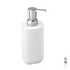 Dispensador de Jabón Líquido Blanco 7x17.5x7 cm Botella con Bomba para Uso en Lavabo de Baño - Product Image 1
