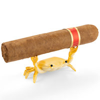 CIGARLOONG Mini support à cigares en forme de crabe, support à cigares portable en plastique pour la maison et les voyages, accessoire pour cigares