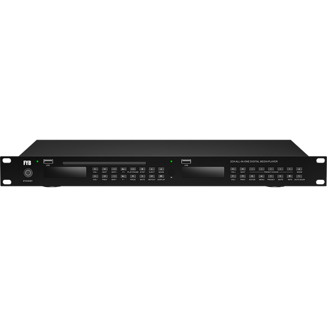 FYB 2CH All-in-One Digital Media Player Support USB/Bluetooth/AM/FM/CD Player