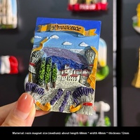 France Paris Tour Eiffel et Louvre 3D Aimant de réfrigérateur magnétique Monde Décoration culturelle créative Matériau en résine écologique