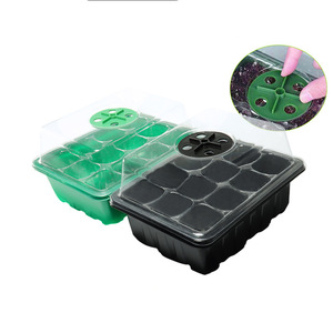 New Gardening Transplant Ventilate Seed Boxes Plant Growing Tray Seedling Vegetables Germination 12 Cells Nursery Box