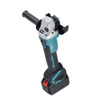 Meuleuse d'angle électrique portative rechargeable 21V 100/125 mm, petite machine de découpe sans balais à batterie au lithium avec interrupteur