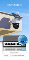 GIANTECH GT-106T Precio de Fábrica Switch de Red POE Modo IA 100Mbps Uplink Empresarial de Escritorio Ethernet Half/Duplex CCTV/IP IEEE