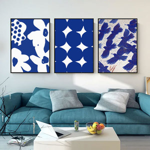 Pannello Decorativo per Casa, Quadro Astratto Semplice Bianco e Blu, Stampa su Tela, Arte Murale Naturale, Dipinto di <span class=keywords><strong>Natura</strong></span> Morta - Product Image 2