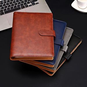 Carnet de notes de réunion, classeur professionnel A5 en cuir PU, coffret cadeau, bloc-notes de bureau personnalisé, simple, magnétique - Product Image 2