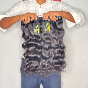 Extensiones de Cabello Brasileño Rizado y Liso, Proveedores de Cabello Humano Virgen Ondulado y Rizado Natural de Templo Indio - Product Image 2