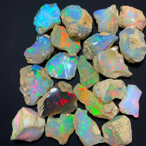 Opale brute naturelle blanche non taillée, pierre précieuse à effet de feu, pour la fabrication de bijoux, pierre brute non polie, fournisseur - Product Image 1