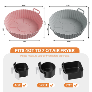 Revestimientos de silicona para freidoras de aire, para cestas de 4 a 7 QT, reemplazo de papel pergamino inflamable, bandeja de horno reutilizable - Product Image 2