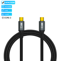Câble USB 3.2 Gen2x2 Type C vers C Justlink, 20 Gbps, 100 W PD, vidéo 8K, câble de charge rapide en nylon tressé pour MacBook, ordinateur portable, téléphone