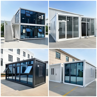 SKYLINE Casa Contenedor Prefabricada Moderna de Instalación Rápida, Estructura de Acero Modular de 20 pies/40 pies, Tienda Personalizada